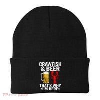 Crawfish & Beer That's Why I'm Here Crayfish Daddy Crawfish Beanie thumb 0