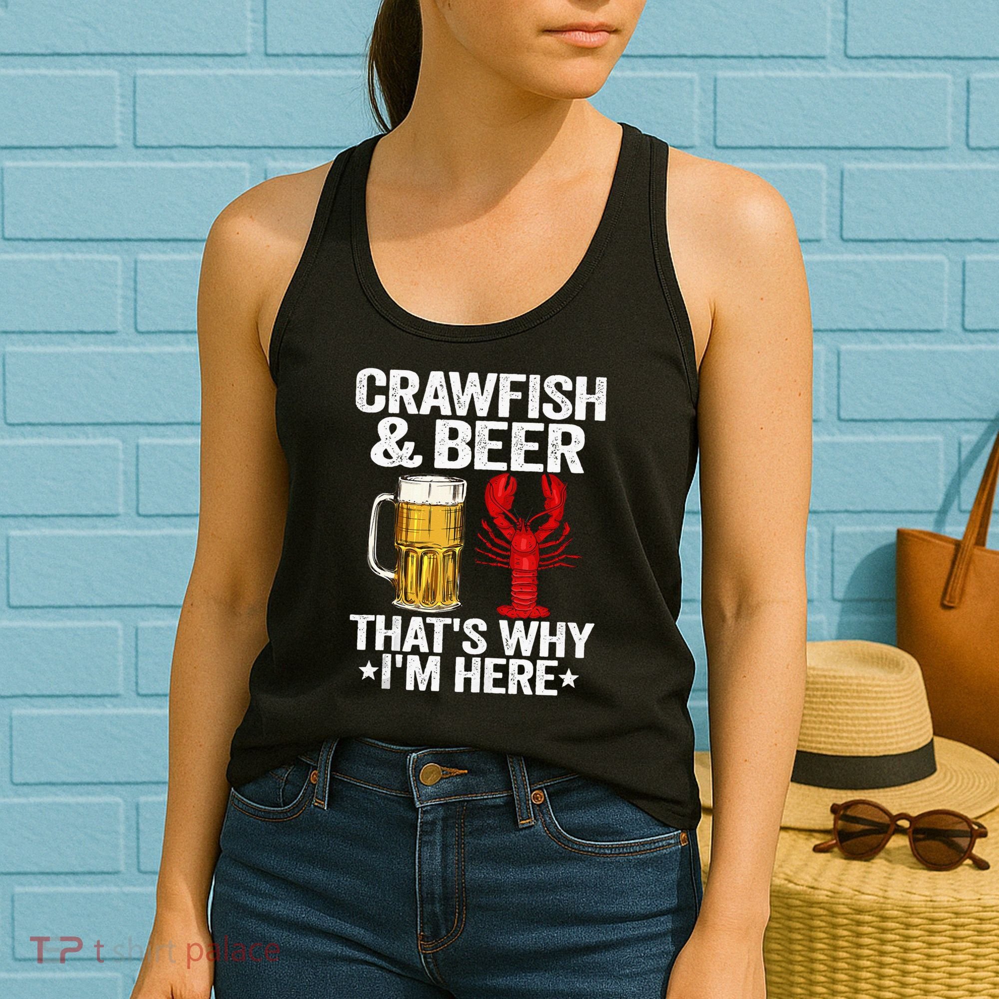 Crawfish & Beer That's Why I'm Here Crayfish Daddy Crawfish Women's Tank Top