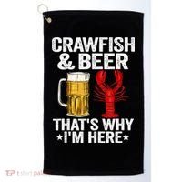 Crawfish & Beer That's Why I'm Here Crayfish Daddy Crawfish Golf Towel thumb 0