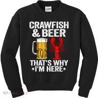 Crawfish & Beer That's Why I'm Here Crayfish Daddy Crawfish Kids Sweatshirt thumb 0