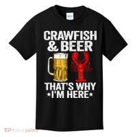 Crawfish & Beer That's Why I'm Here Crayfish Daddy Crawfish Kids T-Shirt thumb 0