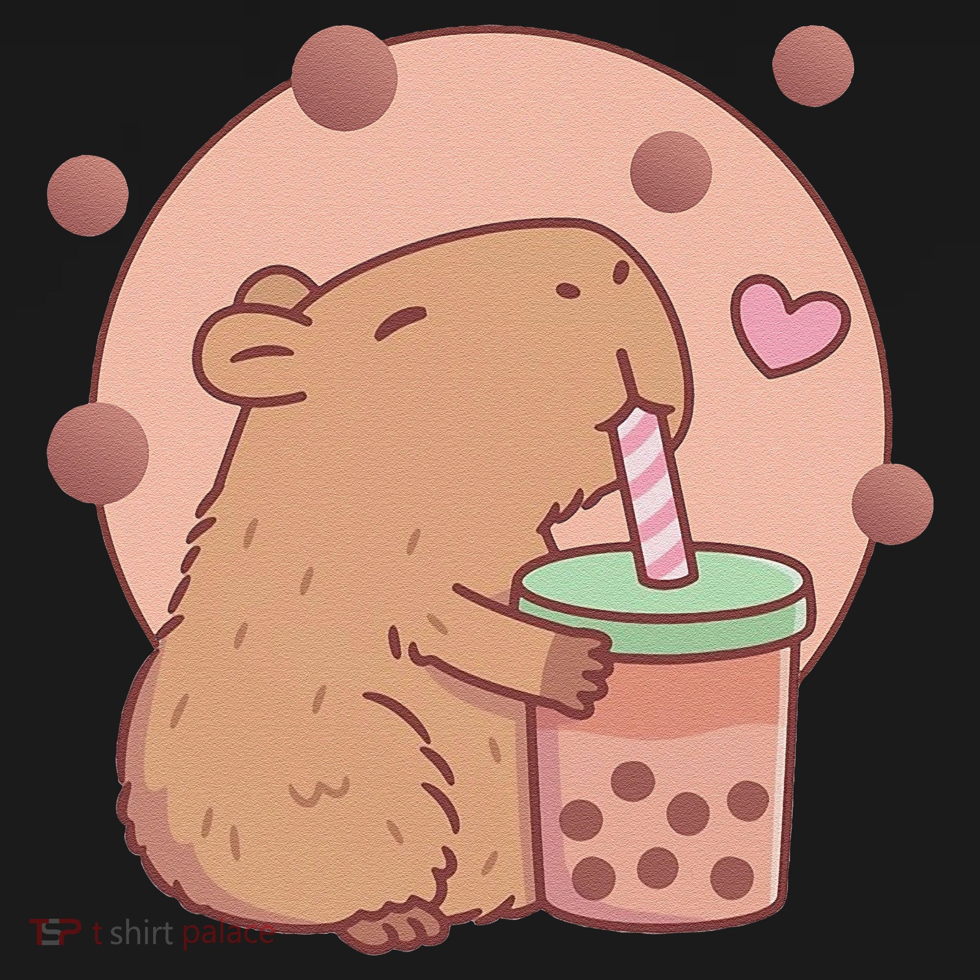 Capybara Bubble Tea Capyboba Boba Milk Tea Lovely Animal Women's Hoodie