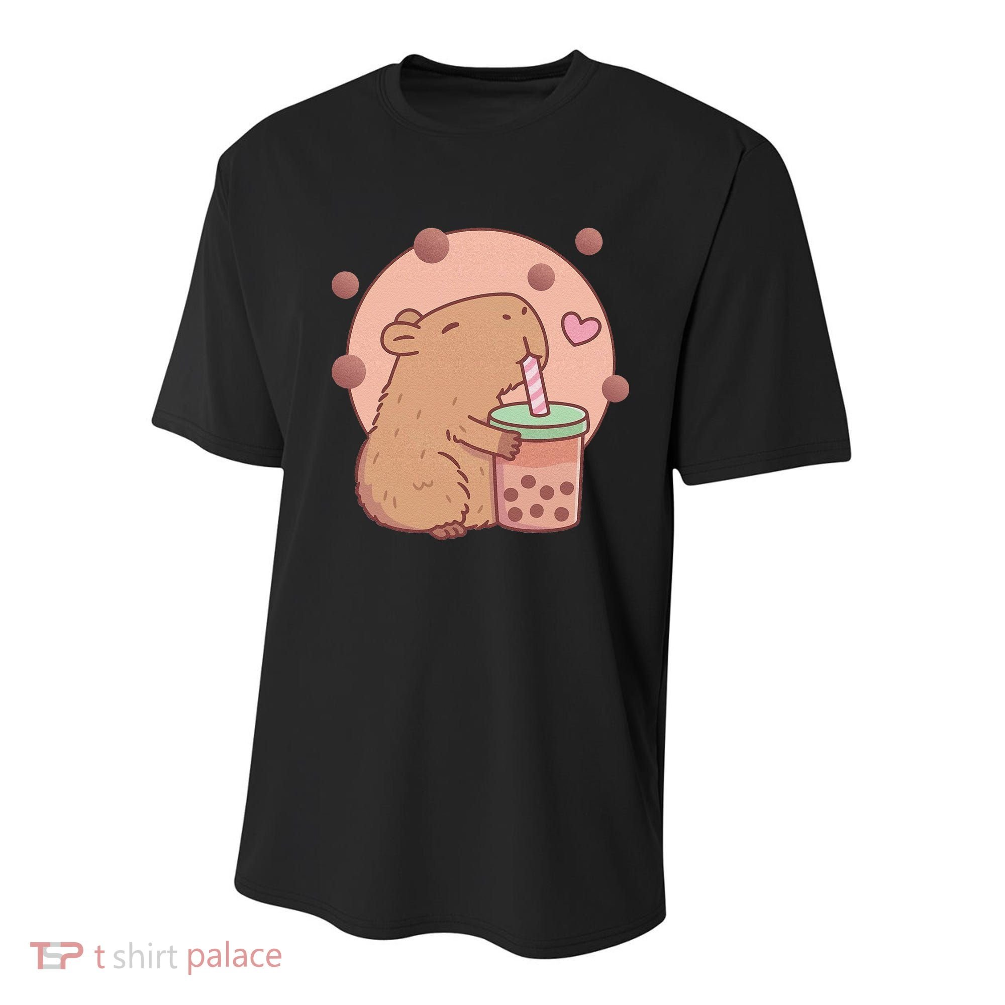 Capybara Bubble Tea Capyboba Boba Milk Tea Lovely Animal Youth Performance Sprint T-Shirt