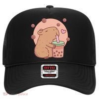 Capybara Bubble Tea Capyboba Boba Milk Tea Lovely Animal Hat thumb 0