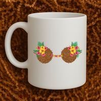 Coconut Bra Tropical Coffee Mug thumb 2