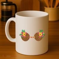 Coconut Bra Tropical Coffee Mug thumb 4