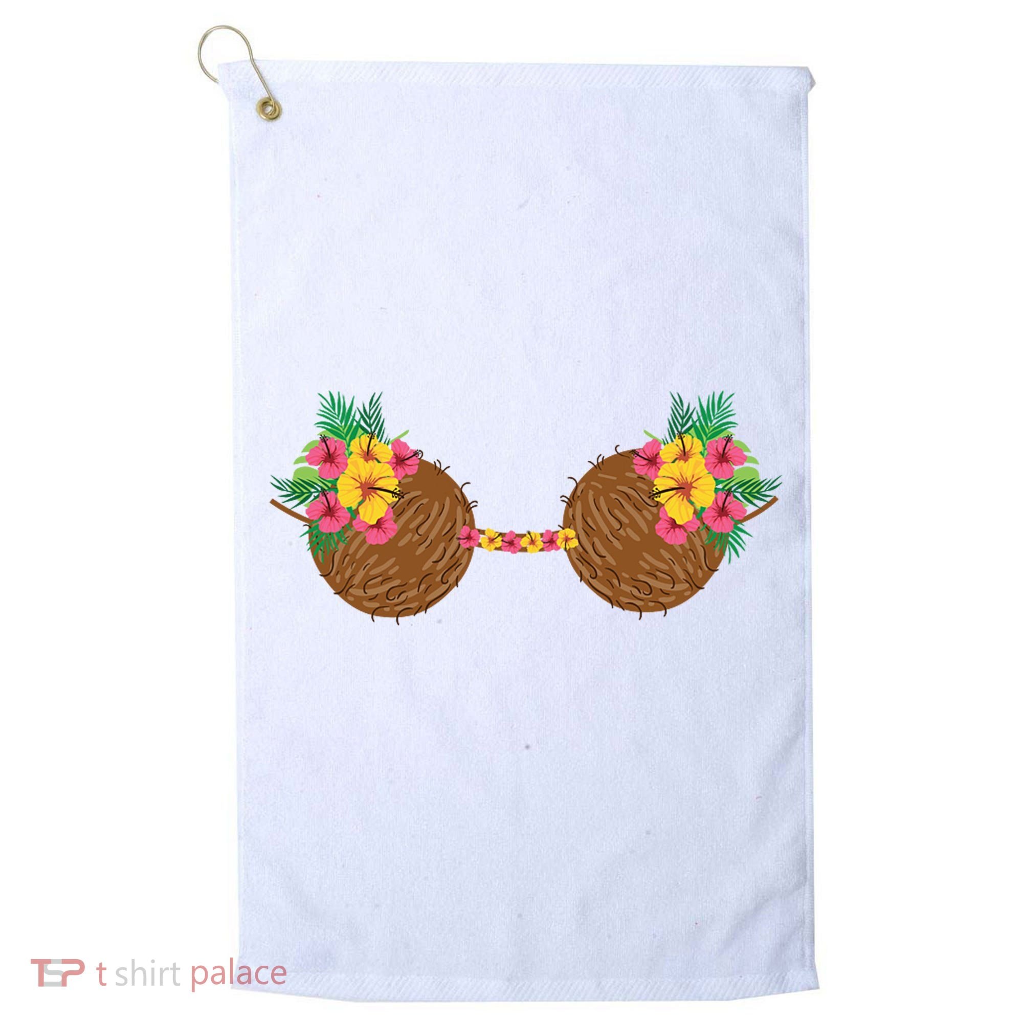 Coconut Bra Tropical Golf Towel