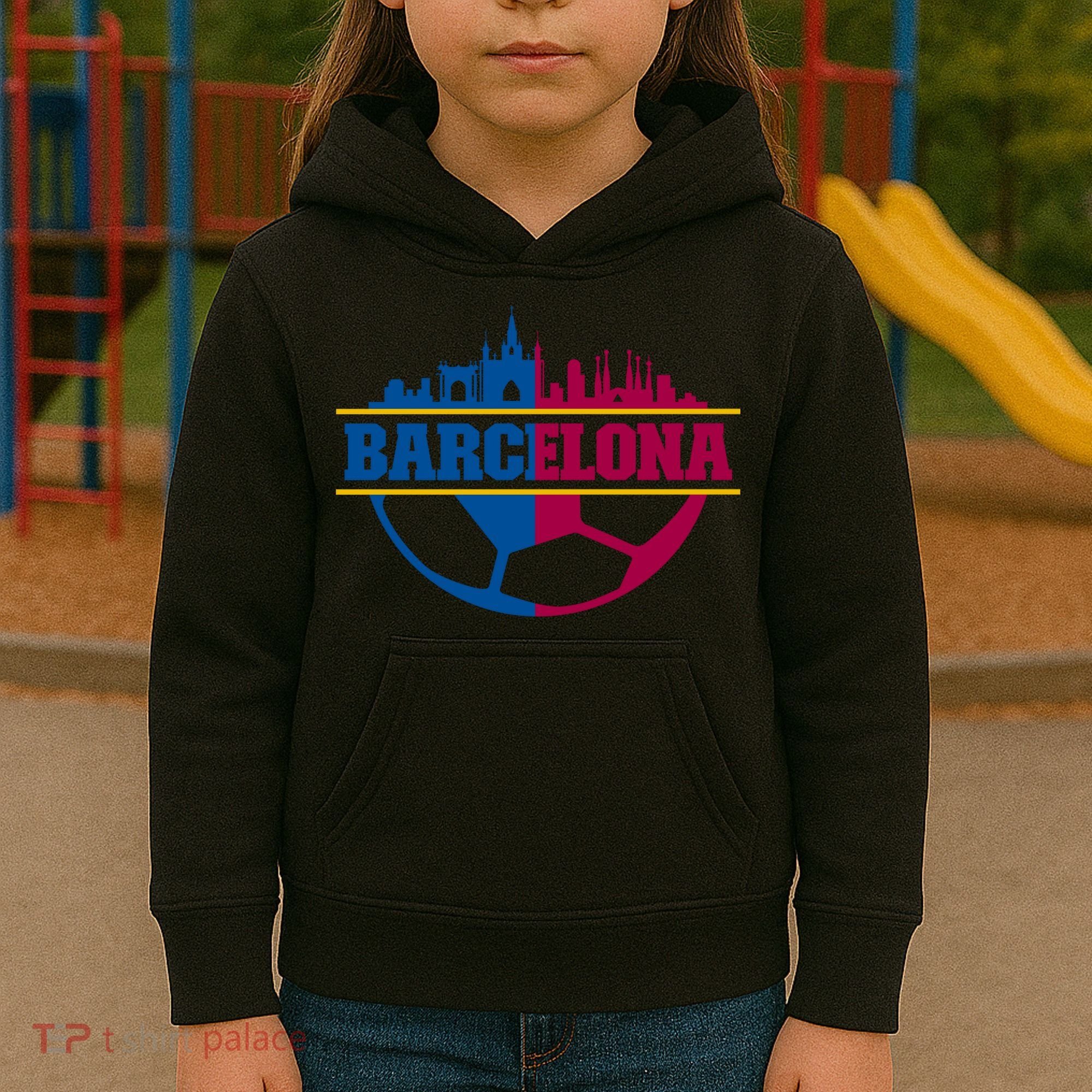 Cool Barcelona Team Euro City Kids Hoodie