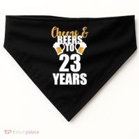 Personalize Cheers & Beers Custom Birthday Year USA-Made Doggie Bandana thumb 0