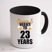 Personalize Cheers & Beers Custom Birthday Year Coffee Mug thumb 1