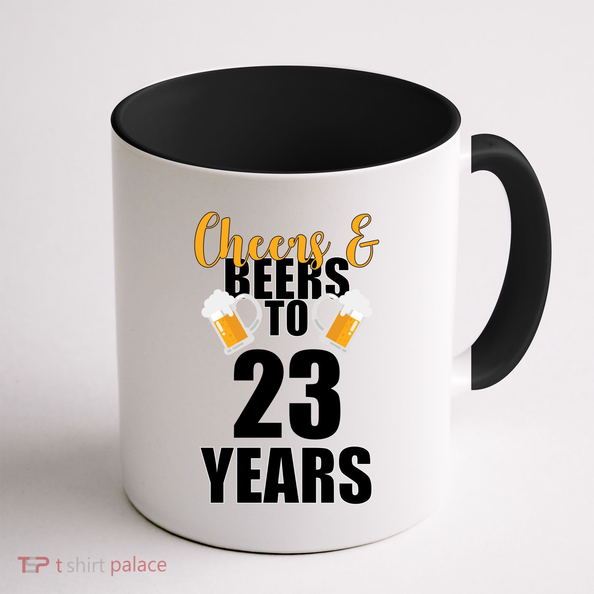 Personalize Cheers & Beers Custom Birthday Year Coffee Mug