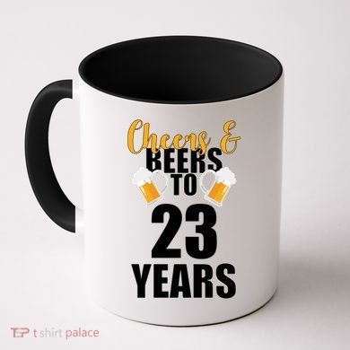 Personalize Cheers & Beers Custom Birthday Year Coffee Mug