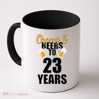 Personalize Cheers & Beers Custom Birthday Year Coffee Mug thumb 0