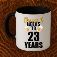 Personalize Cheers & Beers Custom Birthday Year Coffee Mug thumb 2