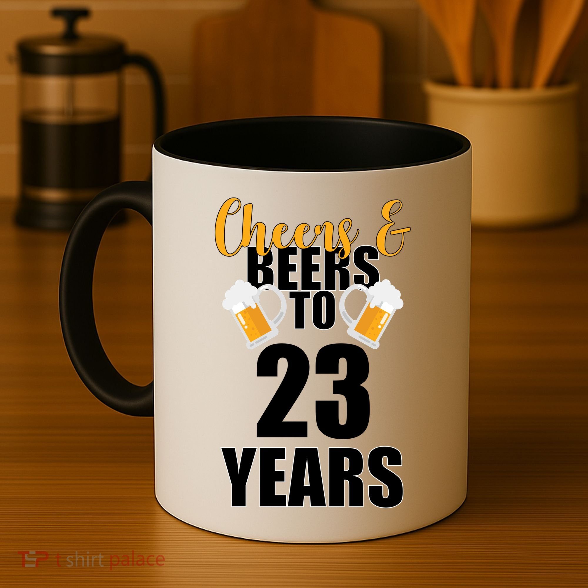 Personalize Cheers & Beers Custom Birthday Year Coffee Mug