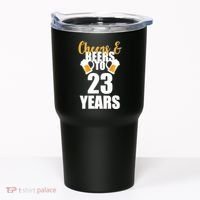 Personalize Cheers & Beers Custom Birthday Year Tumbler thumb 0