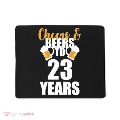 Personalize Cheers & Beers Custom Birthday Year Mousepad