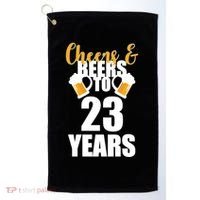 Personalize Cheers & Beers Custom Birthday Year Golf Towel thumb 0