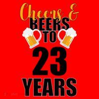 Personalize Cheers & Beers Custom Birthday Year Santa Hat thumb 1