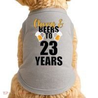Personalize Cheers & Beers Custom Birthday Year Doggie Tank thumb 0
