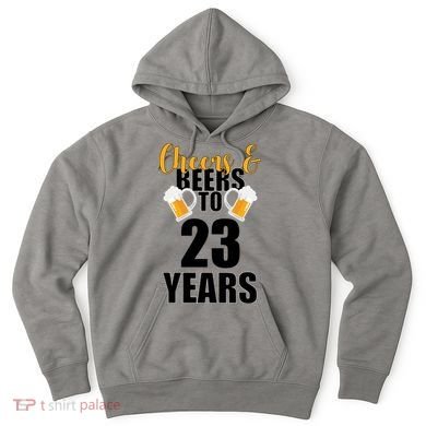 Personalize Cheers & Beers Custom Birthday Year Hoodie