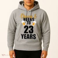 Personalize Cheers & Beers Custom Birthday Year Hoodie thumb 2