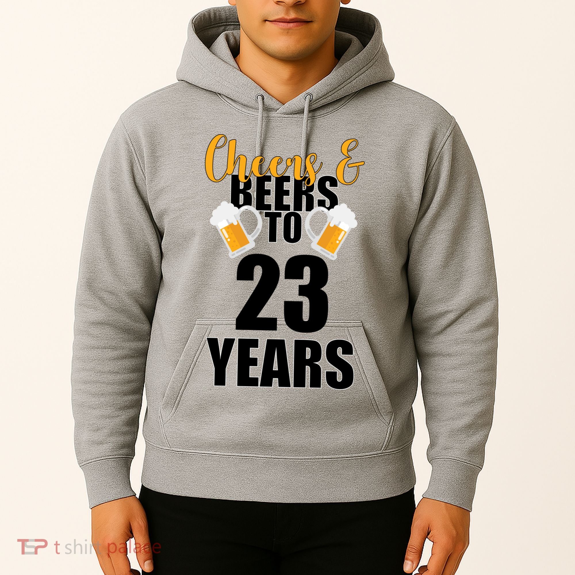 Personalize Cheers & Beers Custom Birthday Year Hoodie