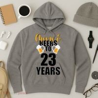 Personalize Cheers & Beers Custom Birthday Year Hoodie thumb 3