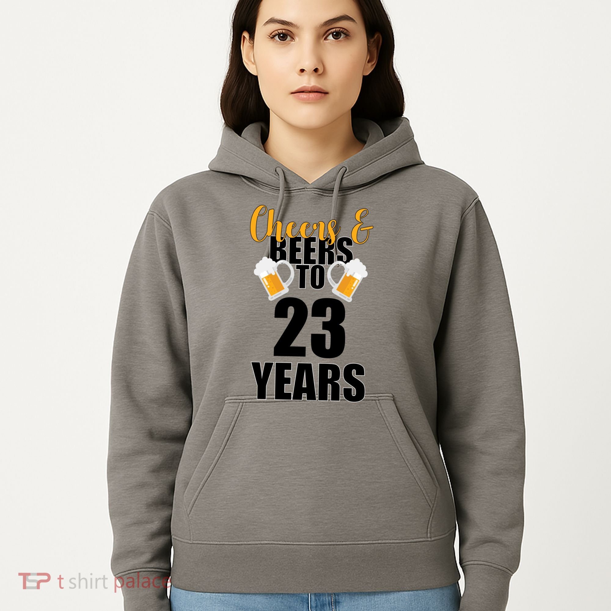 Personalize Cheers & Beers Custom Birthday Year Hoodie