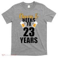 Personalize Cheers & Beers Custom Birthday Year T-Shirt thumb 0