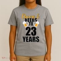 Personalize Cheers & Beers Custom Birthday Year T-Shirt thumb 4