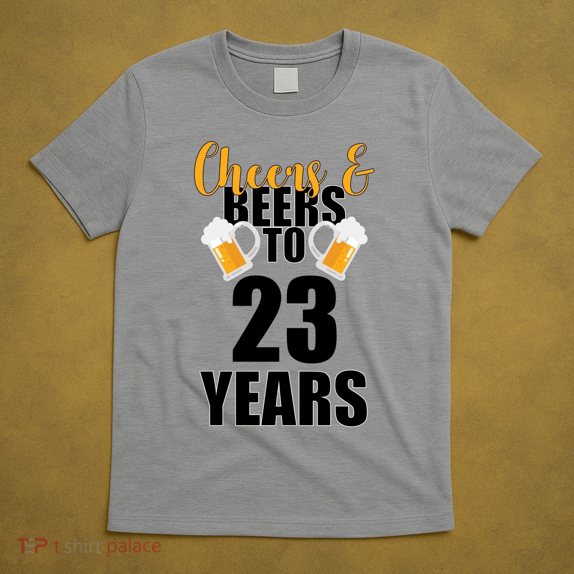 Personalize Cheers & Beers Custom Birthday Year T-Shirt