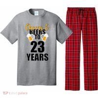 Personalize Cheers & Beers Custom Birthday Year Pajama Set thumb 0