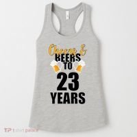 Personalize Cheers & Beers Custom Birthday Year Women's Tank Top thumb 0