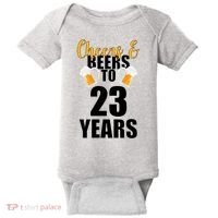 Personalize Cheers & Beers Custom Birthday Year Baby Bodysuit thumb 0