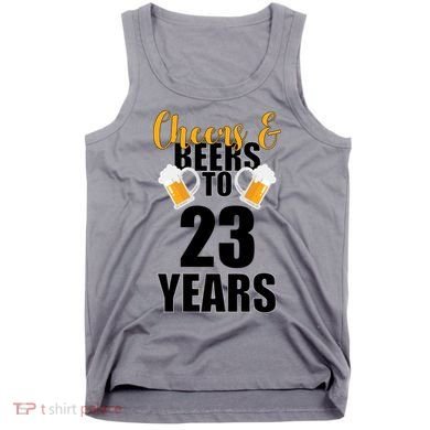 Personalize Cheers & Beers Custom Birthday Year Tank Top