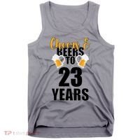Personalize Cheers & Beers Custom Birthday Year Tank Top thumb 0