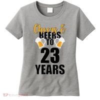 Personalize Cheers & Beers Custom Birthday Year Women's T-Shirt thumb 0