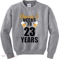 Personalize Cheers & Beers Custom Birthday Year Kids Sweatshirt thumb 0