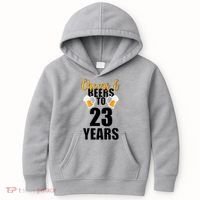 Personalize Cheers & Beers Custom Birthday Year Kids Hoodie thumb 0