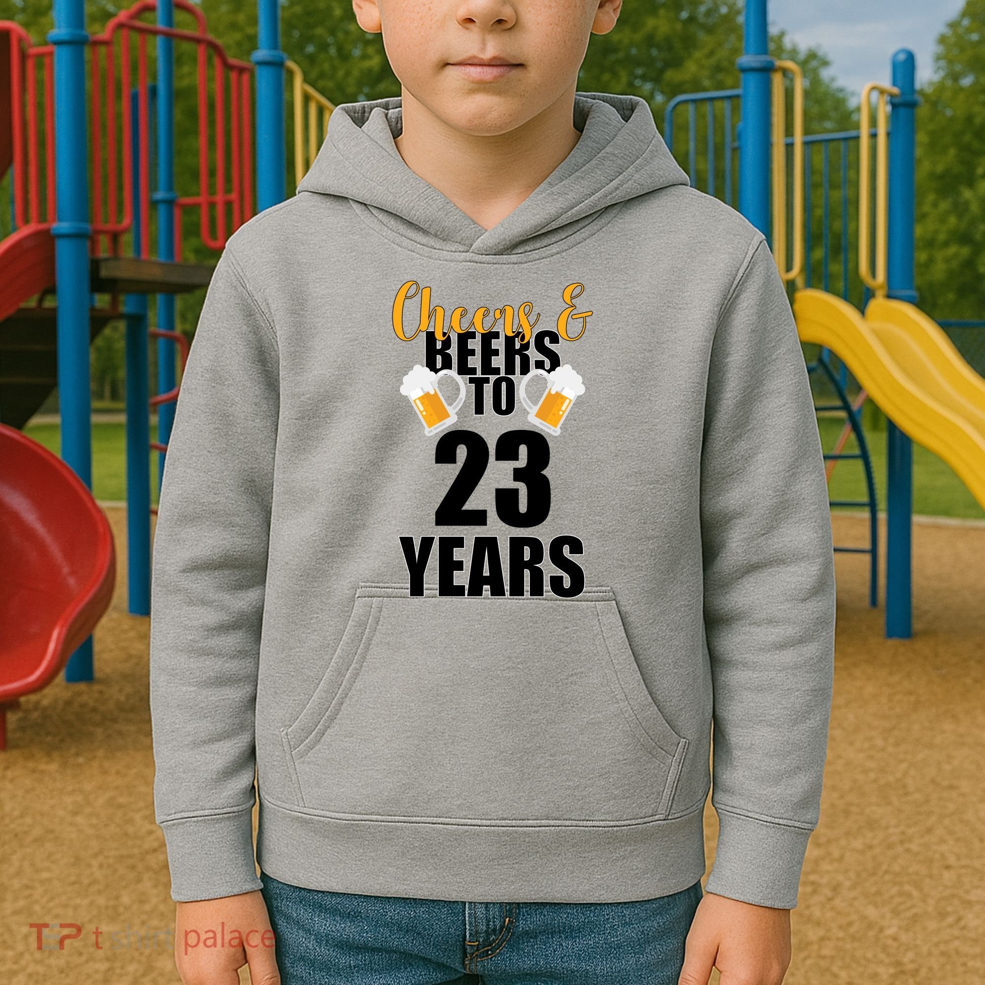 Personalize Cheers & Beers Custom Birthday Year Kids Hoodie