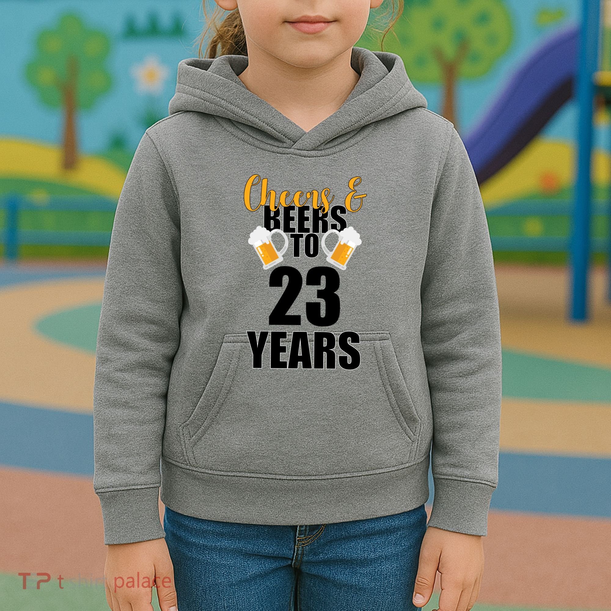 Personalize Cheers & Beers Custom Birthday Year Kids Hoodie