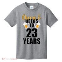 Personalize Cheers & Beers Custom Birthday Year Kids T-Shirt thumb 0