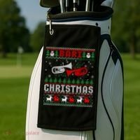 Christmas Bari Ugly Sweater Gift Baritone Lover Xmas Gift Cool Gift Golf Towel thumb 2