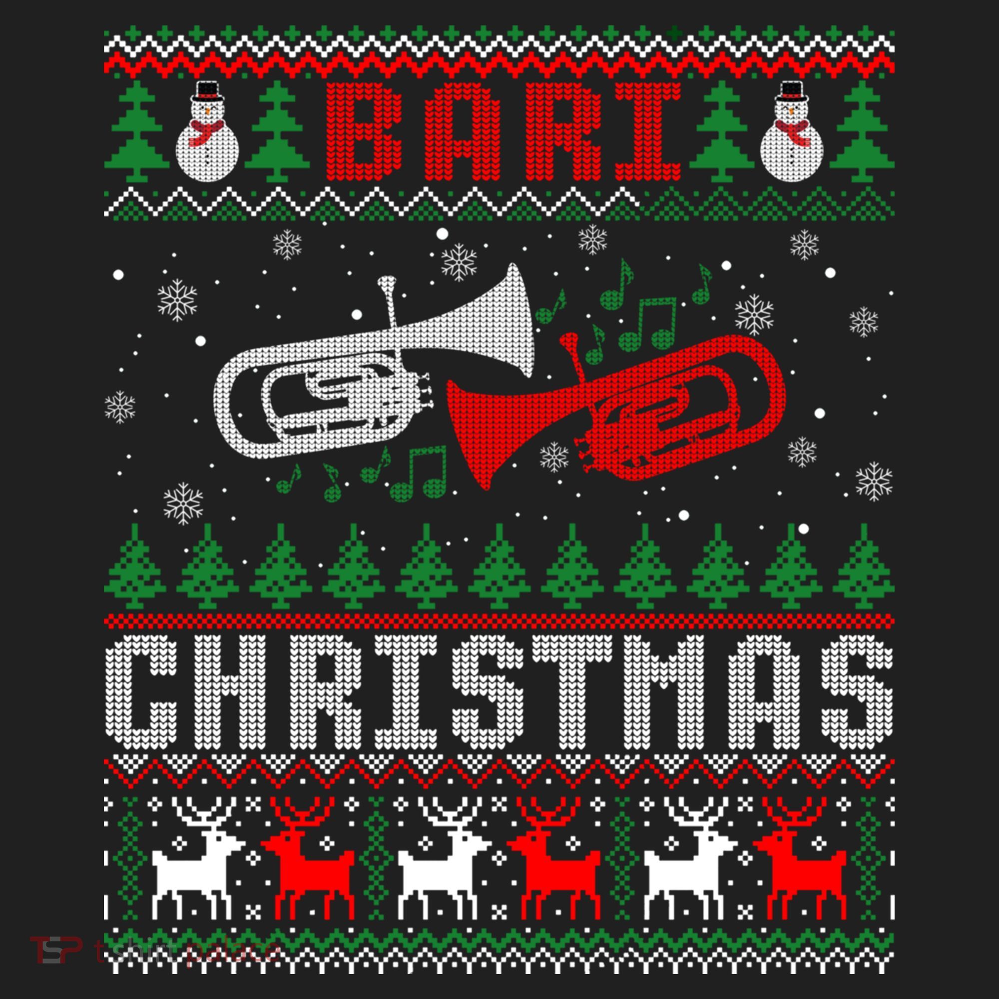 Christmas Bari Ugly Sweater Gift Baritone Lover Xmas Gift Cool Gift Golf Towel