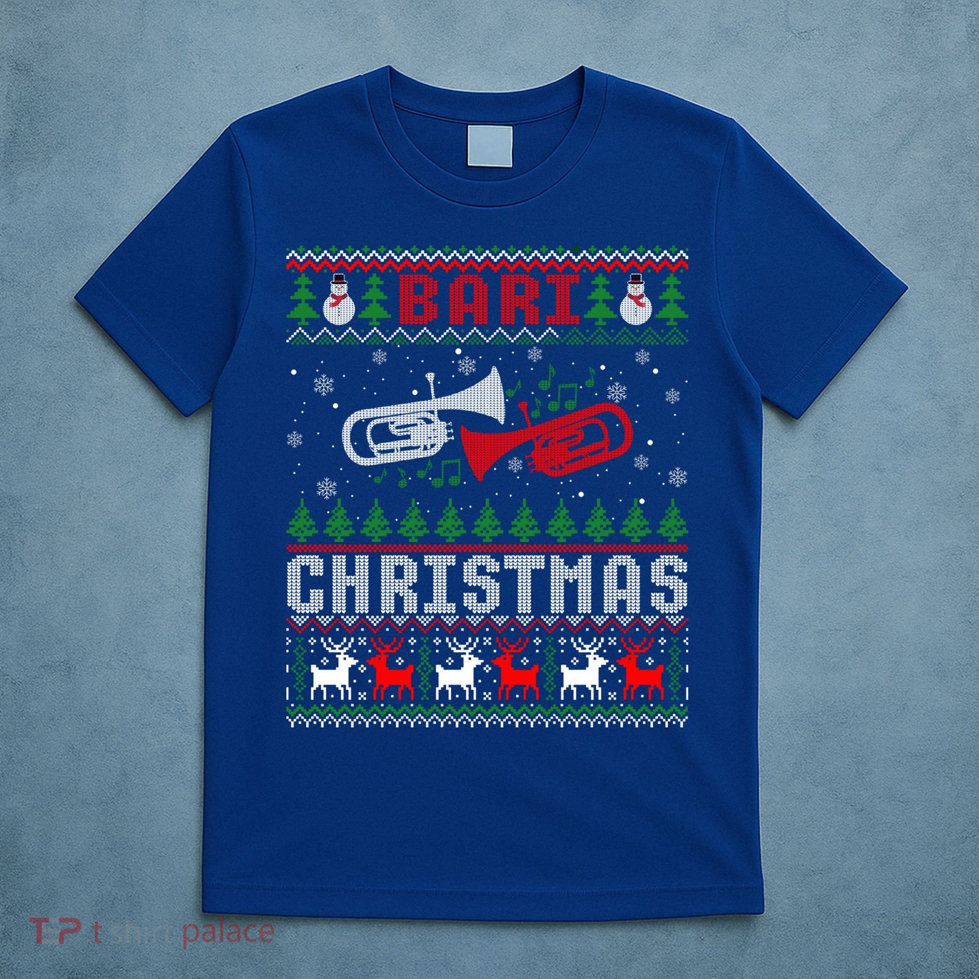 Christmas Bari Ugly Sweater Gift Baritone Lover Xmas Gift Cool Gift T-Shirt