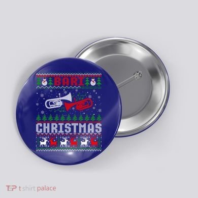 Christmas Bari Ugly Sweater Gift Baritone Lover Xmas Gift Cool Gift Button