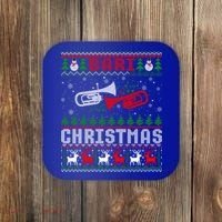 Christmas Bari Ugly Sweater Gift Baritone Lover Xmas Gift Cool Gift Coaster thumb 0
