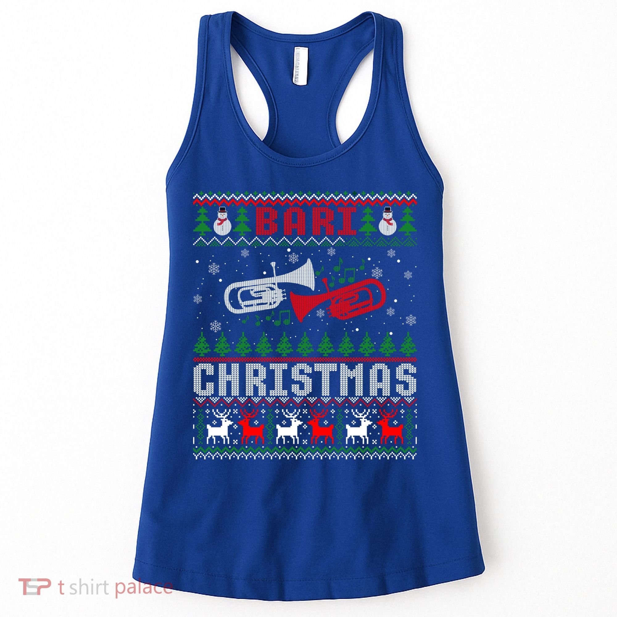 Christmas Bari Ugly Sweater Gift Baritone Lover Xmas Gift Cool Gift Women's Tank Top