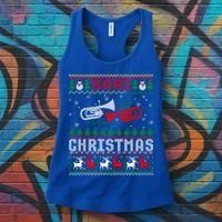 Christmas Bari Ugly Sweater Gift Baritone Lover Xmas Gift Cool Gift Women's Tank Top thumb 3